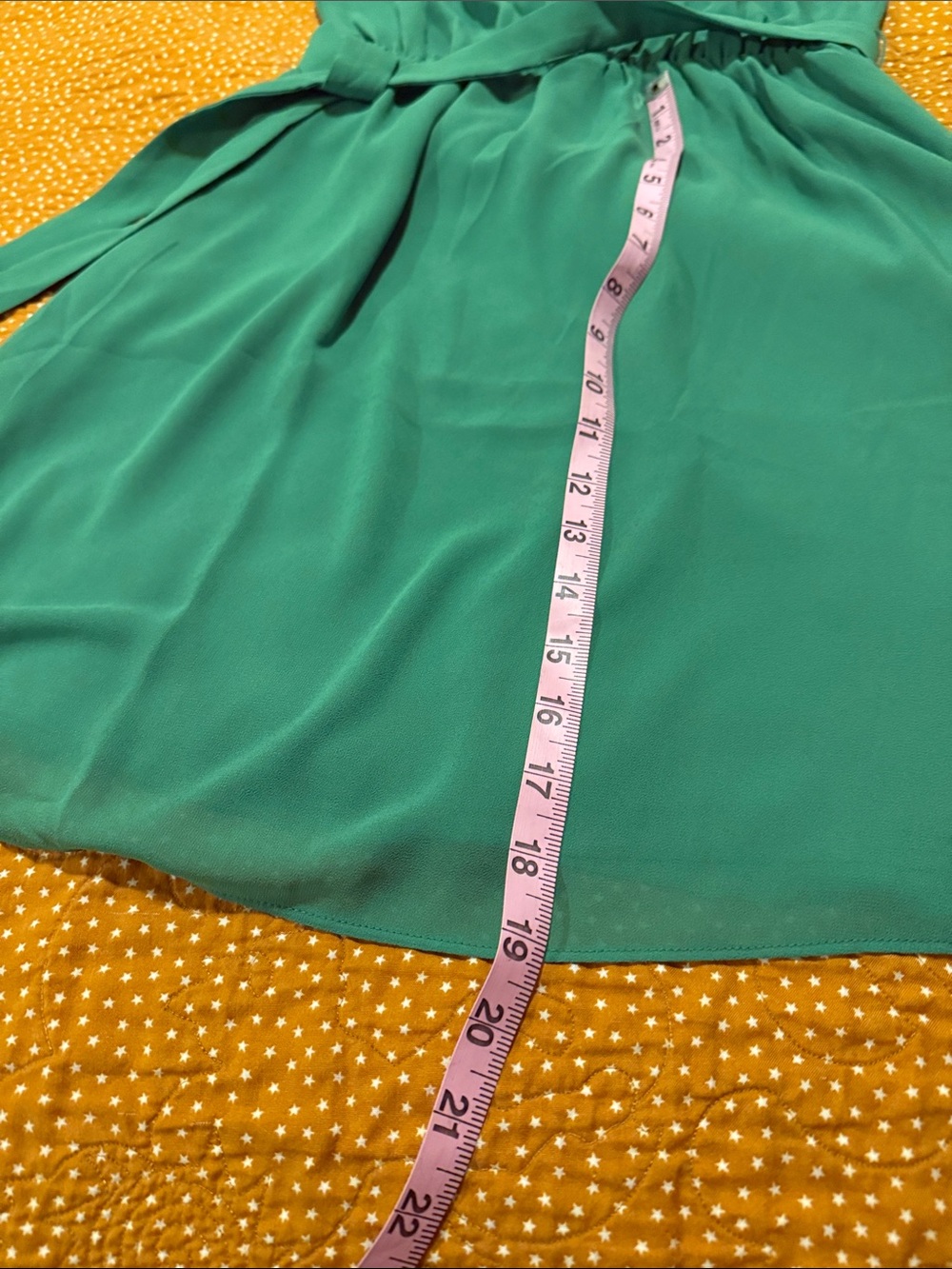 H&M Green Midi Dress with Waist Tie - Picture 7 of 9